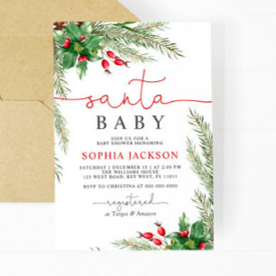 Weihnachtsdusche von Santa Baby Einladung