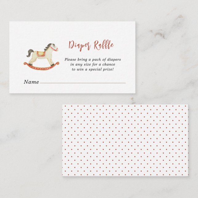 Weihnachtsdusche Windeln Windeln Raffel Begleitkarte (Vorne/Hinten)