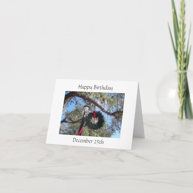 Weihnachtseiche Feiertagskarte (Vorderseite)