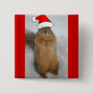 Weihnachtseichhörnchen Button
