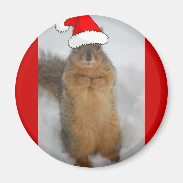 Weihnachtseichhörnchen Magnet (Vorne)