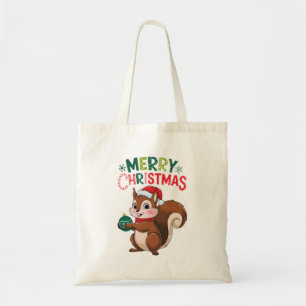 Weihnachtseichhörnchen mit Weihnachtsball Tragetasche