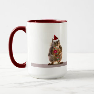 Weihnachtseichhörnchen mit Zuckerstange Tasse