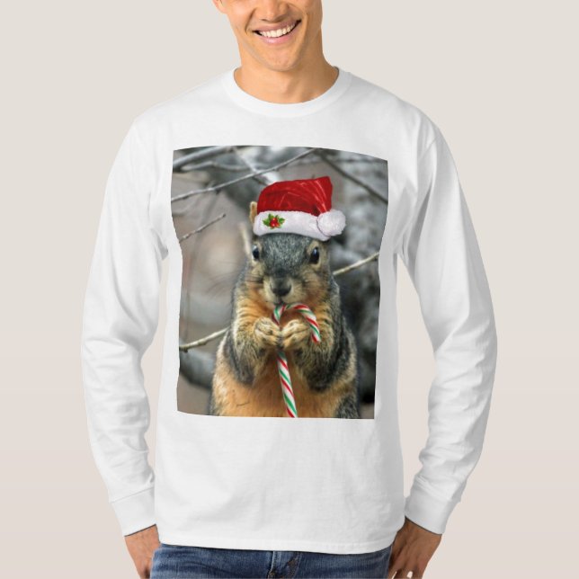 Weihnachtseichhörnchen T-Shirt (Vorderseite)