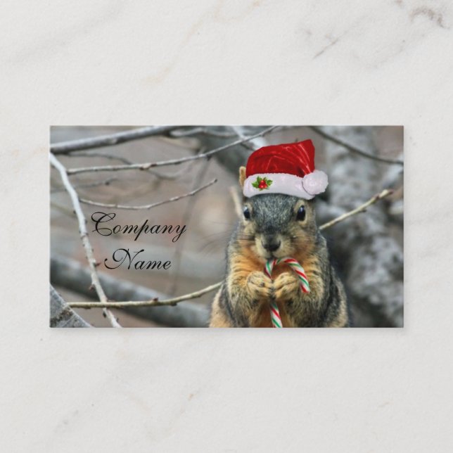 Weihnachtseichhörnchen Visitenkarte (Vorderseite)