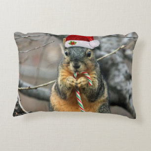 Weihnachtseichhörnchen Zierkissen