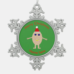 Weihnachtseifer Schneeflocken Zinn-Ornament