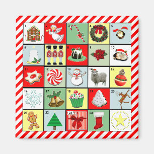 Weihnachtseinführungs-Kalender Magnet