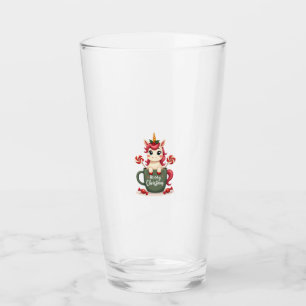 Weihnachtseinhorn im Weihnachtsbecher C Glas