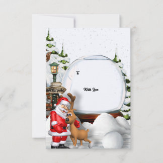 Weihnachtseinladung – Santa & Rentiere Winter Einladung