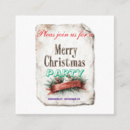 Weihnachtseinladungskarten Begleitkarte