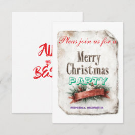 Weihnachtseinladungskarten RSVP Karte