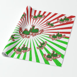 Weihnachtseis-Skate - Geschenkpapier