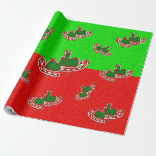 Weihnachtseis-Skate - Geschenkpapier