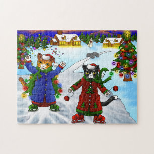 Weihnachtseis-Skaten Cats V2