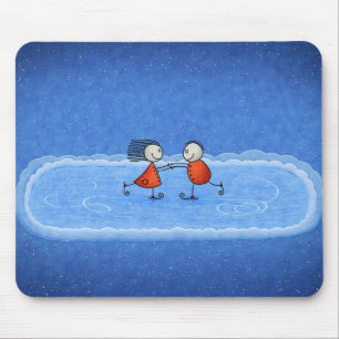 Weihnachtseis-Skaten Mousepad