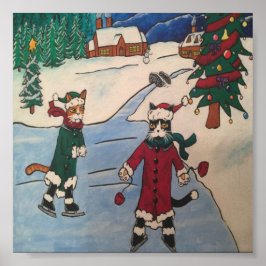 Weihnachtseis-Skaten Poster