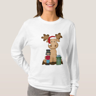 Weihnachtselch-langer Hülsen-Nano-T - Shirt