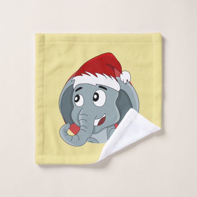 Weihnachtselefant Cartoon Waschtuch Waschlappen (Waschlappen)