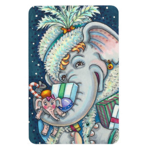 WEIHNACHTSELEFANT, RÜSSEL VOLLER GESCHENKE & GUTE MAGNET