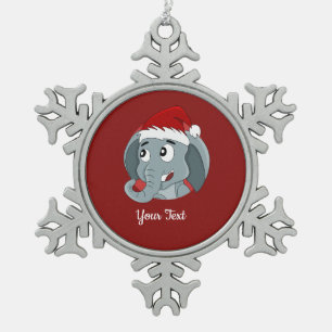 Weihnachtselefone Cartoon Schneeflockenwickler Schneeflocken Zinn-Ornament
