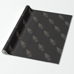 Weihnachtselegantes erstklassiges schwarzes Gold Geschenkpapier