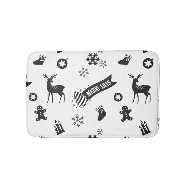 Weihnachtselemente Badematte (Vorderseite)