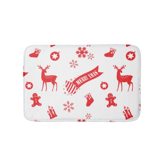 Weihnachtselemente Badematte (Vorderseite)