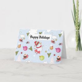 Weihnachtselemente Glückwunschkarte für Feiertage Karte