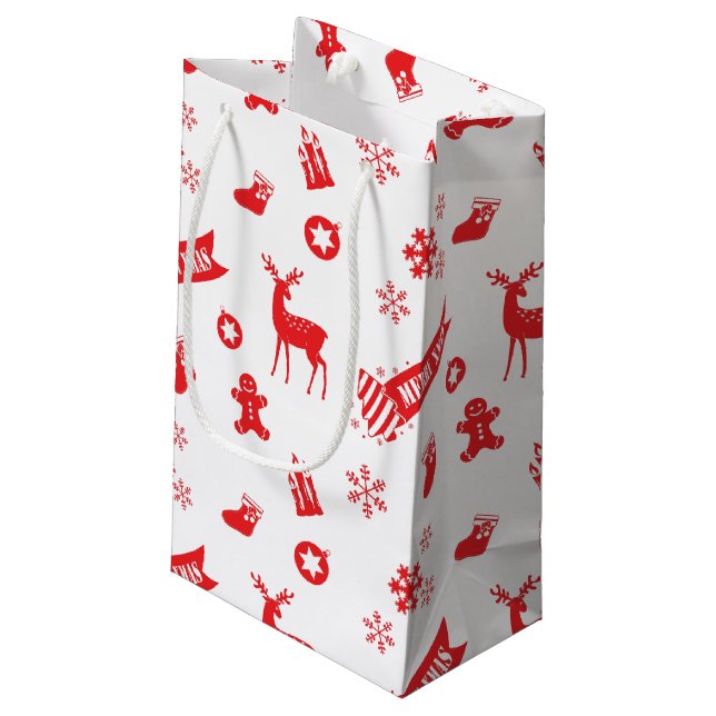Weihnachtselemente Kleine Geschenktüte (Rückseite Schrägansicht)