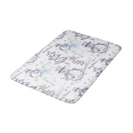 Weihnachtselemente Snowman Sketch Bad Mat Badematte