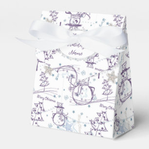 Weihnachtselemente Snowman Sketch Geschenkschachtel