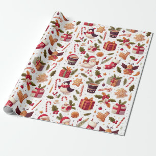 Weihnachtselemente Weihnachtsgeschenke Geschenkpapier