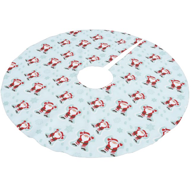 Weihnachtselemente Weihnachtsmann  Polyester Weihnachtsbaumdecke (Schrägansicht)