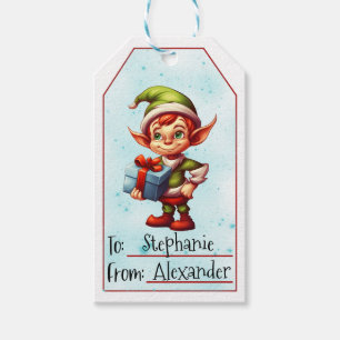 Weihnachtself (1) geschenkanhänger