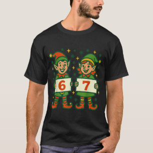 Weihnachtself 6 7 Meme Lustiger Feiertags-Elfen Ge T-Shirt