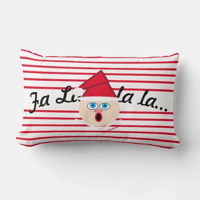 Weihnachtself Candy Cane Lendenkissen (Vorderseite)