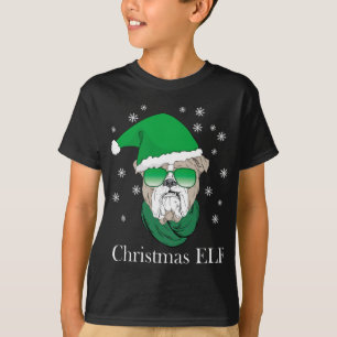 Weihnachtself - Cooler Bulldog in Sonnenbrille ' T-Shirt