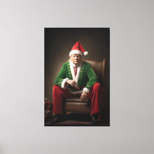 Weihnachtself Donald Trump Leinwanddruck