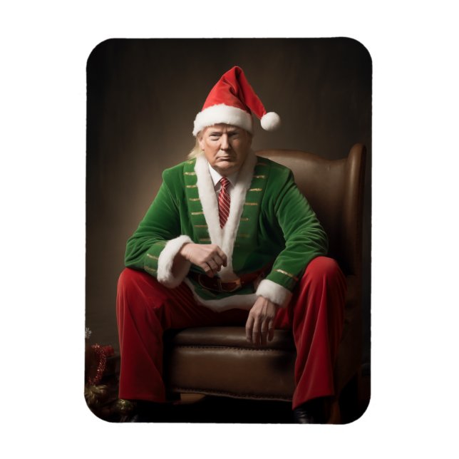 Weihnachtself Donald Trump Magnet (Vertikal)
