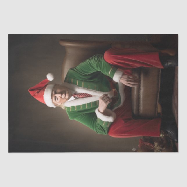 Weihnachtself Donald Trump Seidenpapier (Vorderseite)