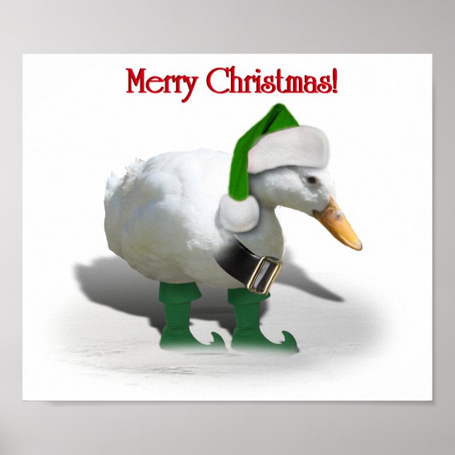 Weihnachtself-Ente - Helfer des Weihnachtsmanns Poster (Vorne)