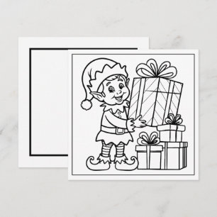 Weihnachtself Feiertagskarte