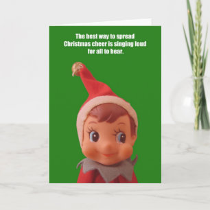 Weihnachtself Feiertagskarte