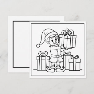 Weihnachtself Feiertagskarte