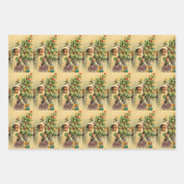Weihnachtself Geschenkpapier Set (Vorderseite)
