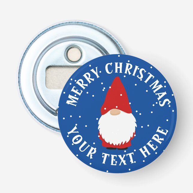 Weihnachtself-Gnome, kundenspezifische Magnetflasc Flaschenöffner (Vorderseite)