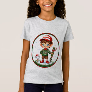 Weihnachtself-Golfer Süßes Weihnachtsbaum-Ornament T-Shirt