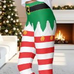 Weihnachtself Grün und Roter Streifen Urlaub Leggings<br><div class="desc">Genießen Sie den Urlaubssinn mit diesen spielerisch inspirierten Leggings,  die einen festlichen grünen Hintergrund mit fröhlichen roten Streifen bieten. Ideal,  um Weihnachtsjubeln bei Feierlichkeiten,  gemütlichen Nächten am Feuer oder auch bei einem Spaziergang im Schnee zu vermitteln. Weiche und dehnbare Stoffe sorgen für Komfort während der ganzen Saison.</div>
