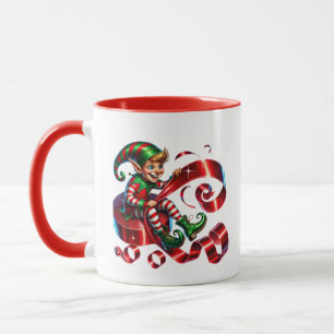 Weihnachtself hinzufügen tasse